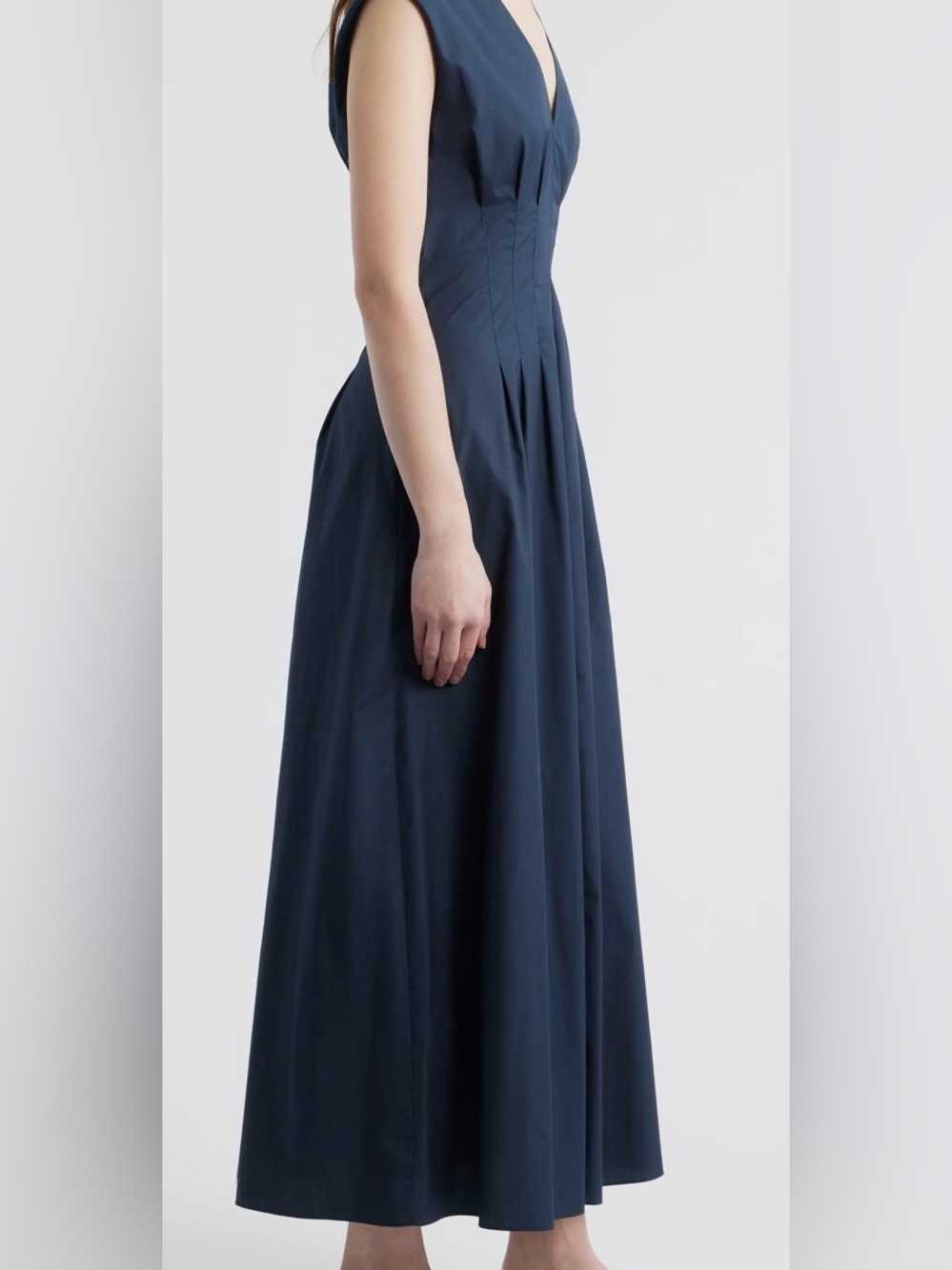Ines Pleated Poplin Maxi Dress - Picture 3 of 7